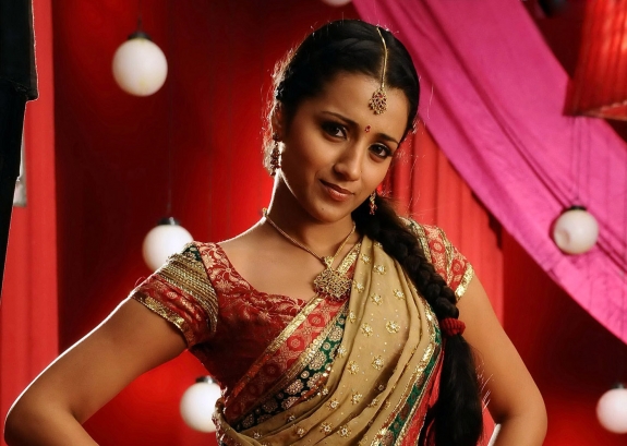 trisha gorgeous in half saree actress pics